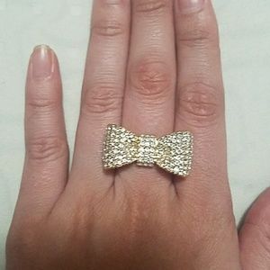 Adjustable Bow-tie Pave Ring by T & J Designs